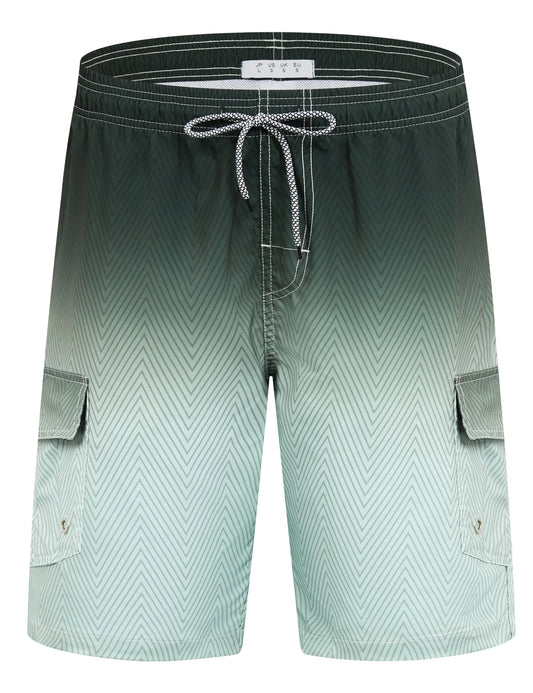 APTRO Men's Swim Trunks 9" Quick Dry Bathing Suit Big & Tall Beach Swimsuits 1X M19 Cargo-gradient Army