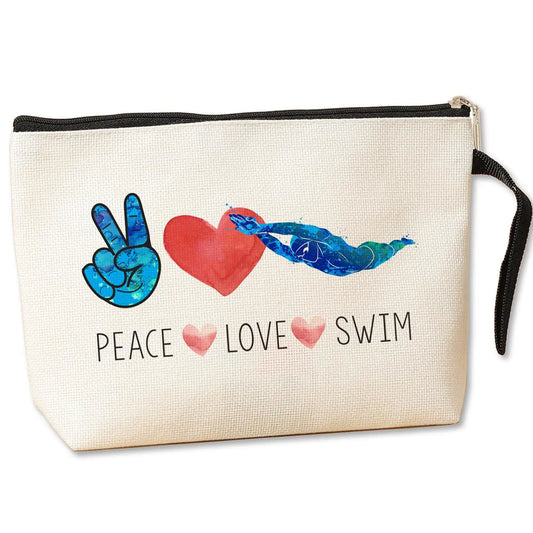 Jztco Swim Bags for Swimmers Cosmetic Bag Swim Gifts Swim Gifts Toiletry Bag Birthday Graduation Swimming Makeup Bag Swim Team Gifts for Women Teens Girls Girlfriend Swimming Teacher Female Swimmer