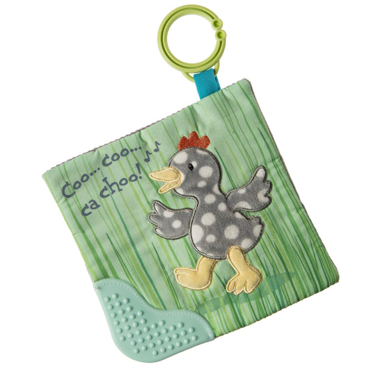 Mary Meyer Crinkle Teether Toy with Baby Paper and Squeaker 6 x 6-Inches Rocky Chicken