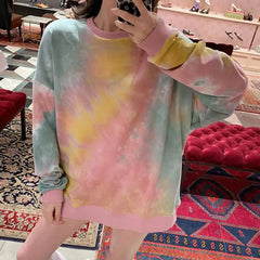 Matsumoto Women's Tie-Dye Sweater Jacket for Autumn