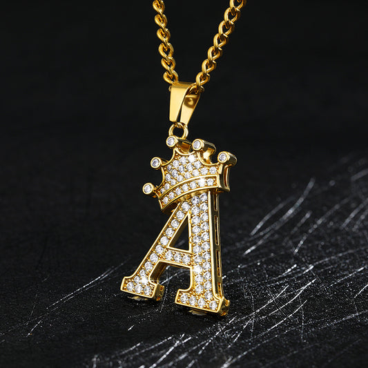 Zircon Alphabet Necklace